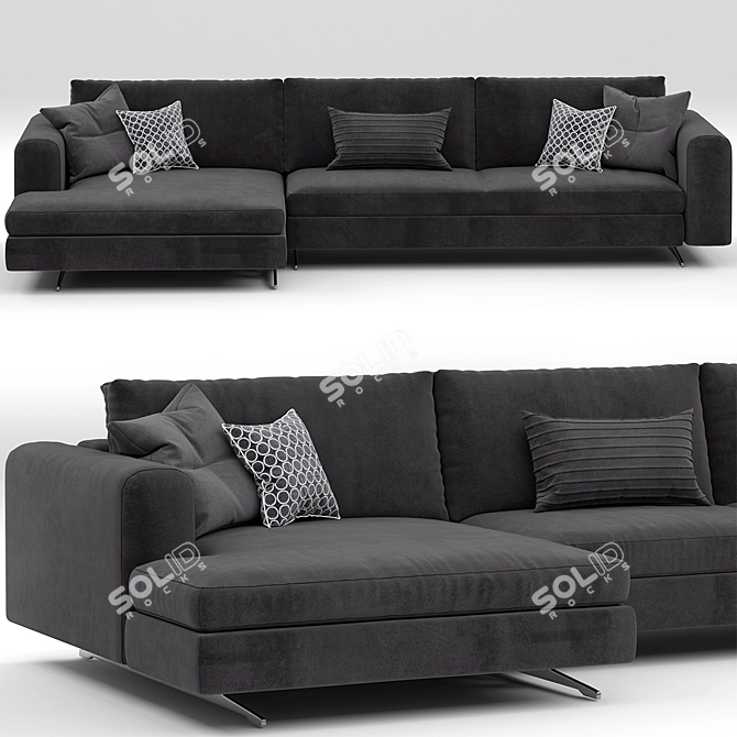 Sleek Arflex Lee Sofa 3D model image 1