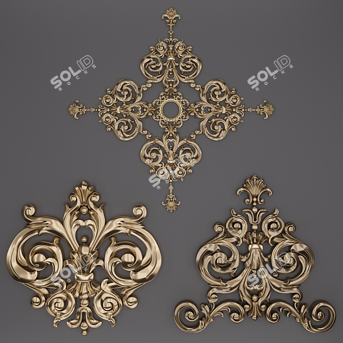 Elegant Trim Ornaments for 3D 3D model image 1
