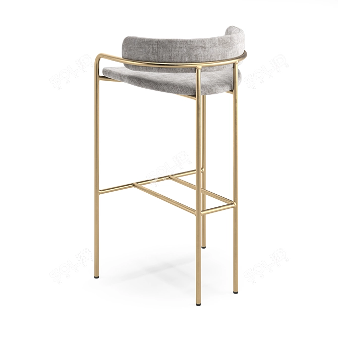 Elegant Lenox Bar Stool 3D model image 2