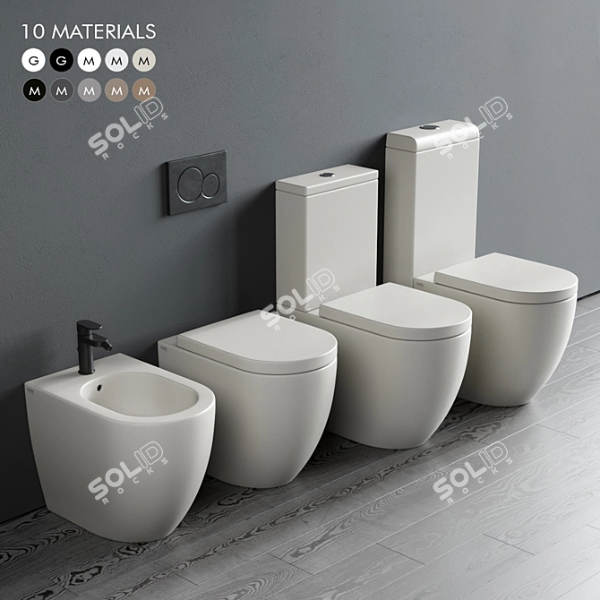 Ceramica Cielo Smile WC - Stylish and Compact 3D model image 1