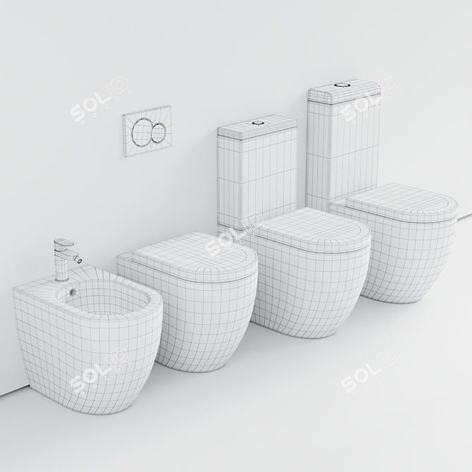 Ceramica Cielo Smile WC - Stylish and Compact 3D model image 3