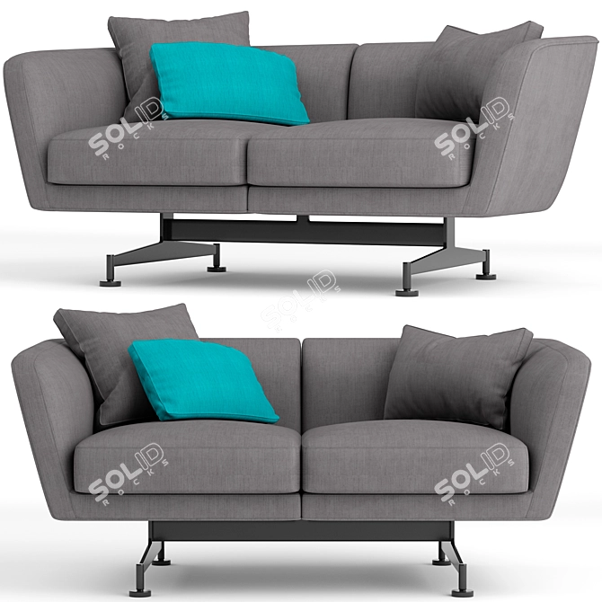 Kartell Betty 2-Seater Sofa: Stylish Comfort for Two 3D model image 1