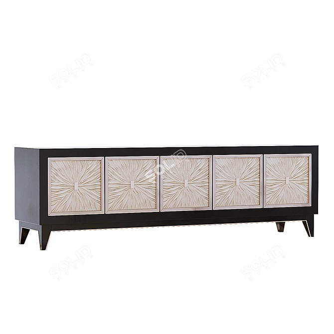 Modern Glass TV Stand 3D model image 1