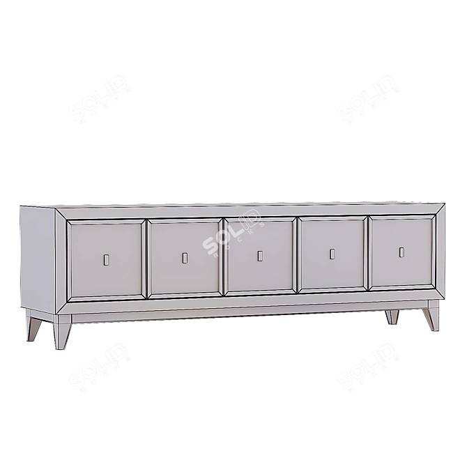 Modern Glass TV Stand 3D model image 2