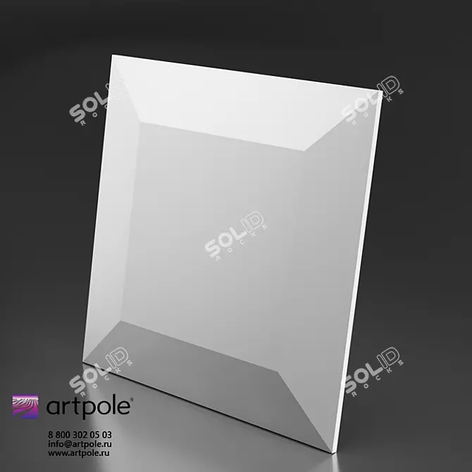 OM Gypsum 3D Panel CHOCO: Stylish Elegance for Your Space 3D model image 1