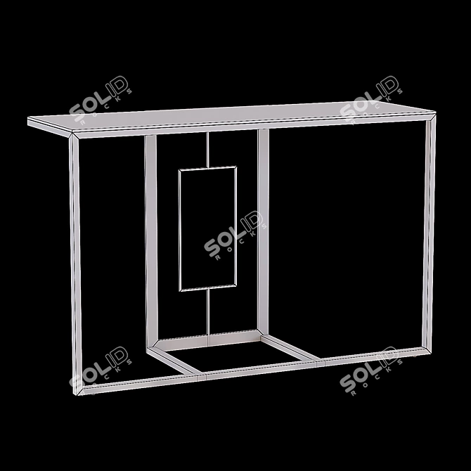 Garda Decor Transparent Glass and Chrome Console 3D model image 2