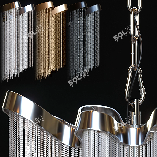 Exquisite Terzani Stream Chandelier 3D model image 2