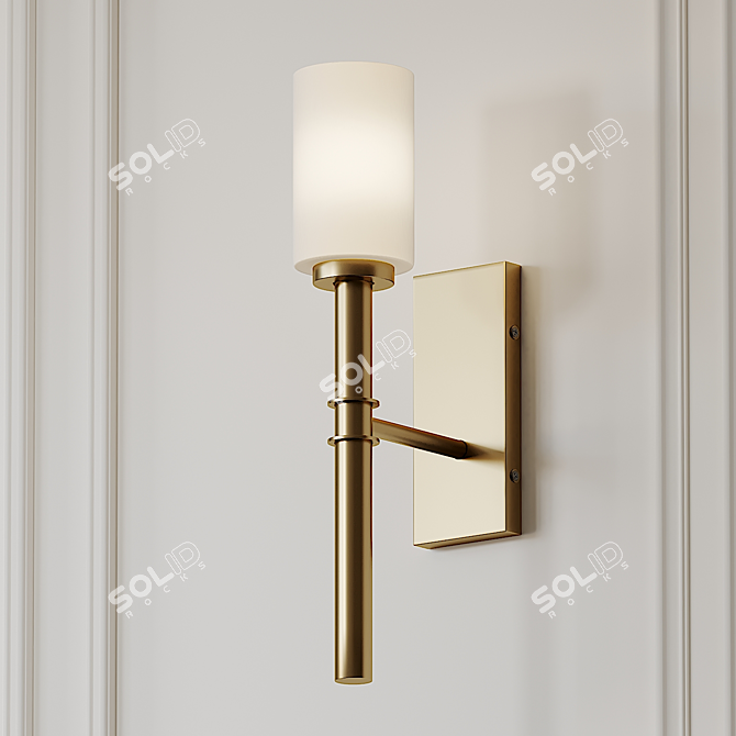 Darrell 1-Light Wall Sconce: Modern Elegance for Any Space 3D model image 2