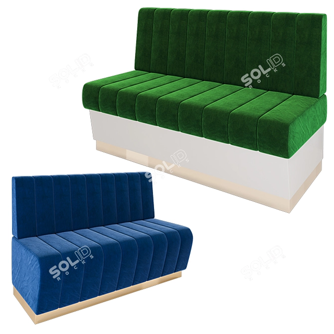 Title: Modern Cafe Sofa Set 3D model image 1