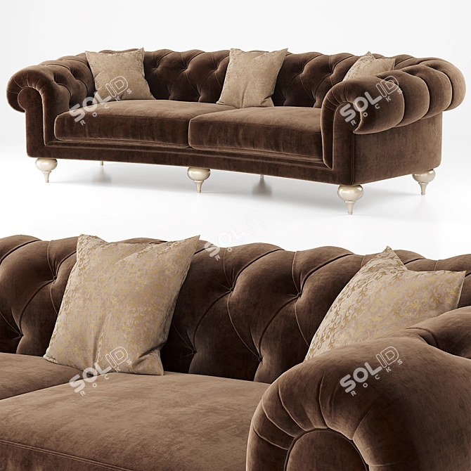 Mantellassi Audrey: Elegant 3 Seater Sofa 3D model image 1