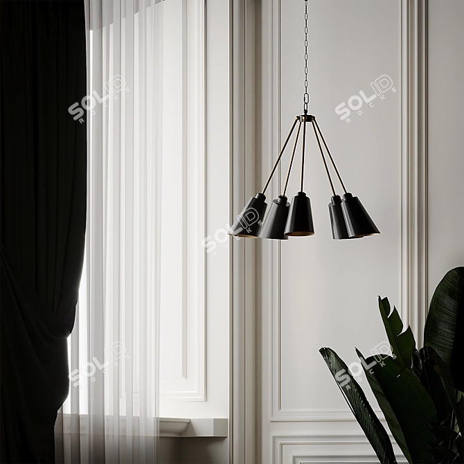 Elegant Sputnik Chandelier: Valmonte by Langley Street 3D model image 3