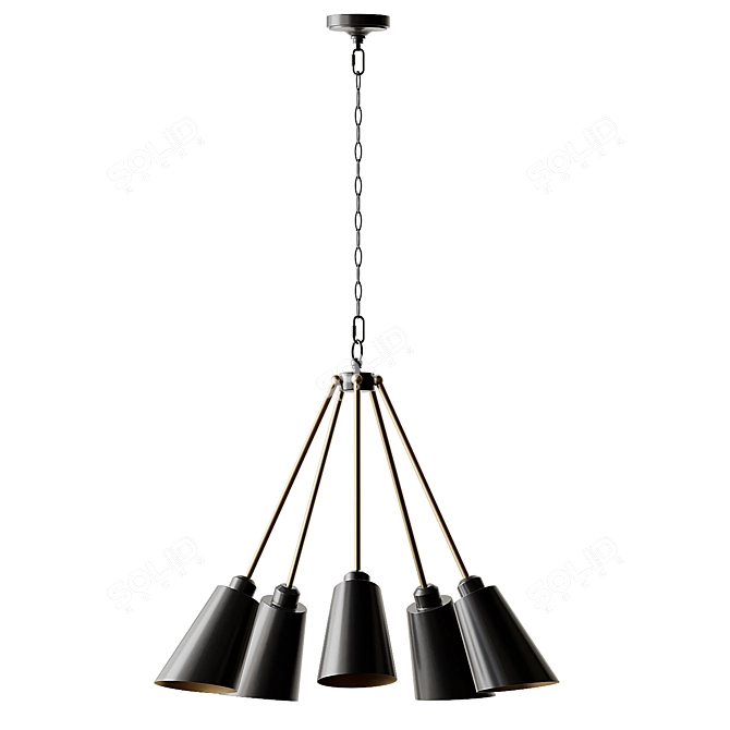 Elegant Sputnik Chandelier: Valmonte by Langley Street 3D model image 5