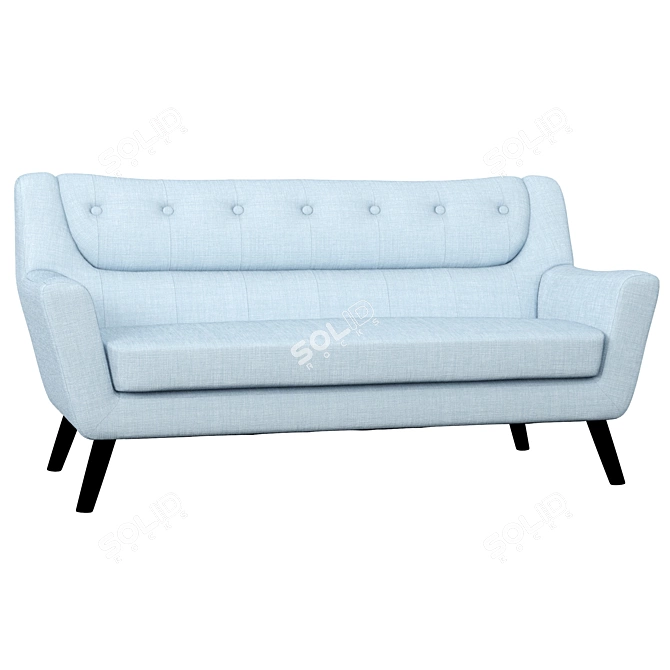Stylish Odin 3 Seater Sofa 3D model image 2