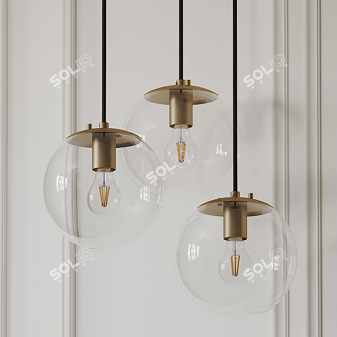 Wysocki Pendant: Elegant Globe Lighting 3D model image 1