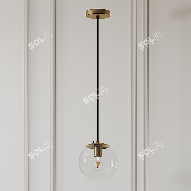 Wysocki Pendant: Elegant Globe Lighting 3D model image 3
