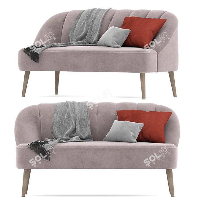 Title: Mona Sofa: Timeless Elegance 3D model image 1