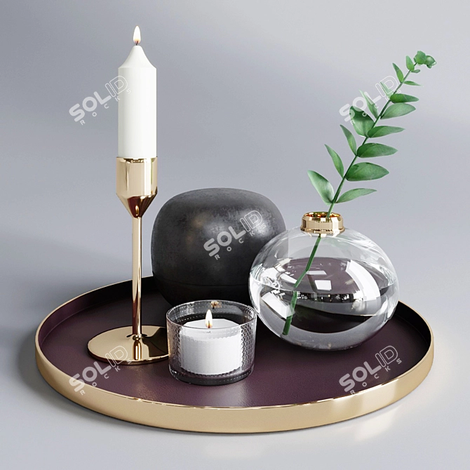 Elegant Decor Set 3D model image 1