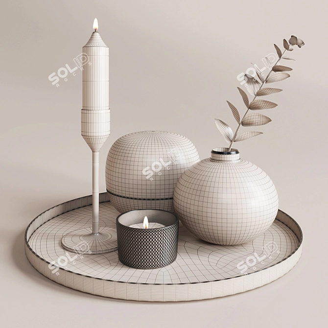 Elegant Decor Set 3D model image 2