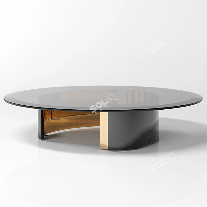 Sleek Round Coffee Table 3D model image 1