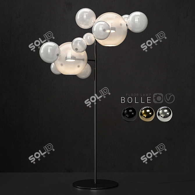 Versatile Floor Lamp Bolle by Giopato & Coombes 3D model image 2