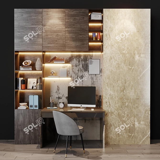 Contemporary Workstation with Prosvirinruslan Design 3D model image 1