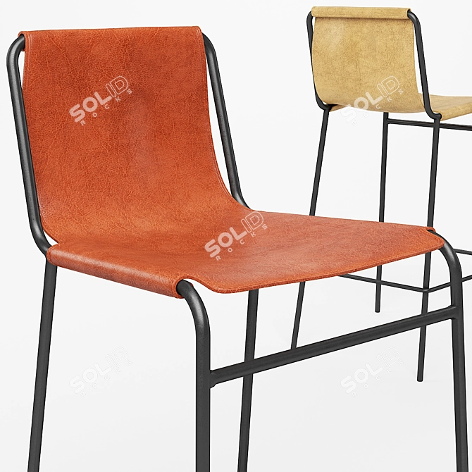 September Bar Stool: Stylish & Versatile seating 3D model image 2