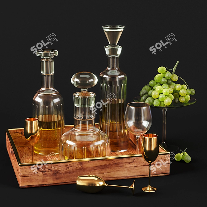 Elegant Kitchen Décor Set 3D model image 1