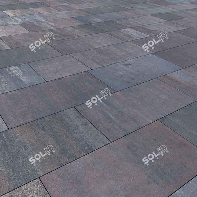 Modern Golden Mandarin Paving Slabs 3D model image 1