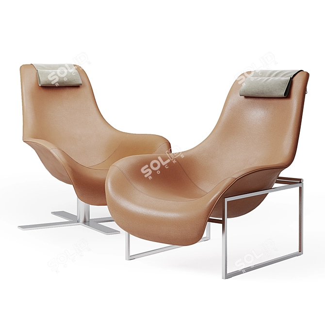 Modern Comfort: B&B Armchair Mart 3D model image 1