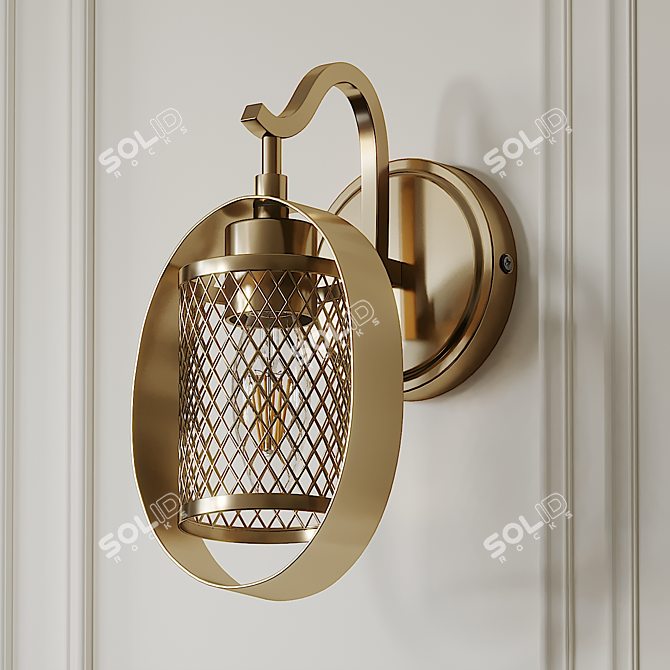 Sleek Salyers Sconce: Modern Lighting 3D model image 1