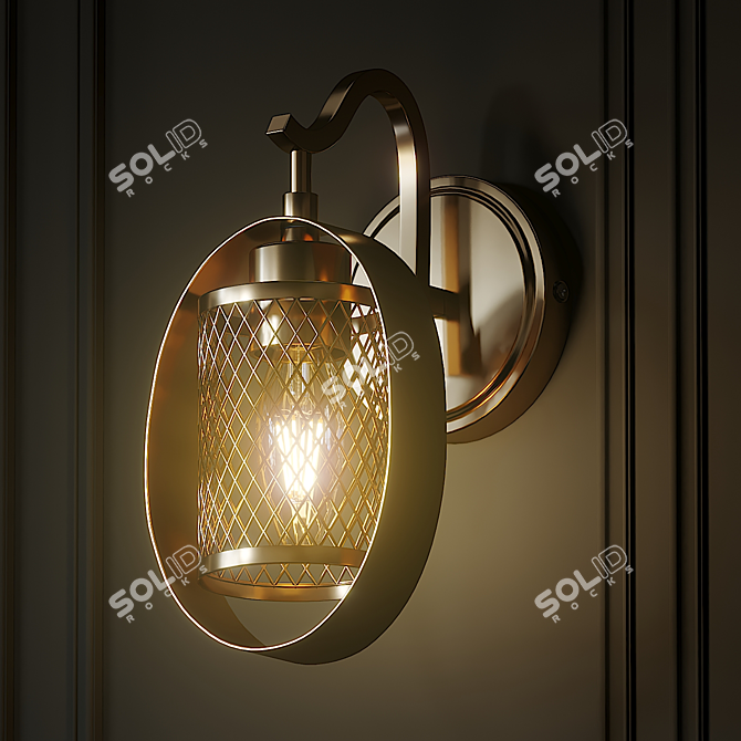 Sleek Salyers Sconce: Modern Lighting 3D model image 2