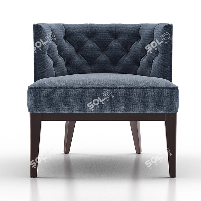 Sophisticated GRAYSON Tufted Chair 3D model image 2