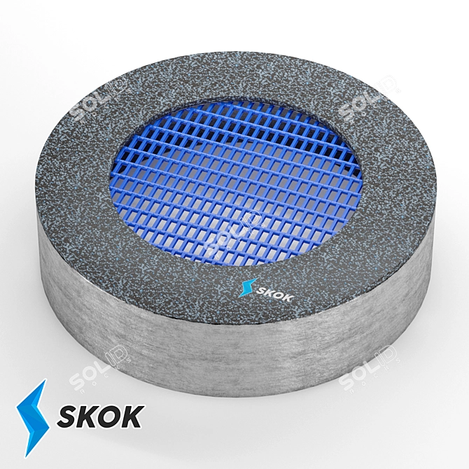 Skok Circle Recessed Trampoline: Safe and Fun Fitness Jumping 3D model image 1