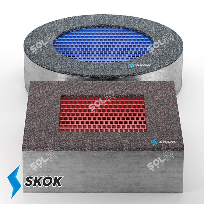 Skok Circle Recessed Trampoline: Safe and Fun Fitness Jumping 3D model image 3