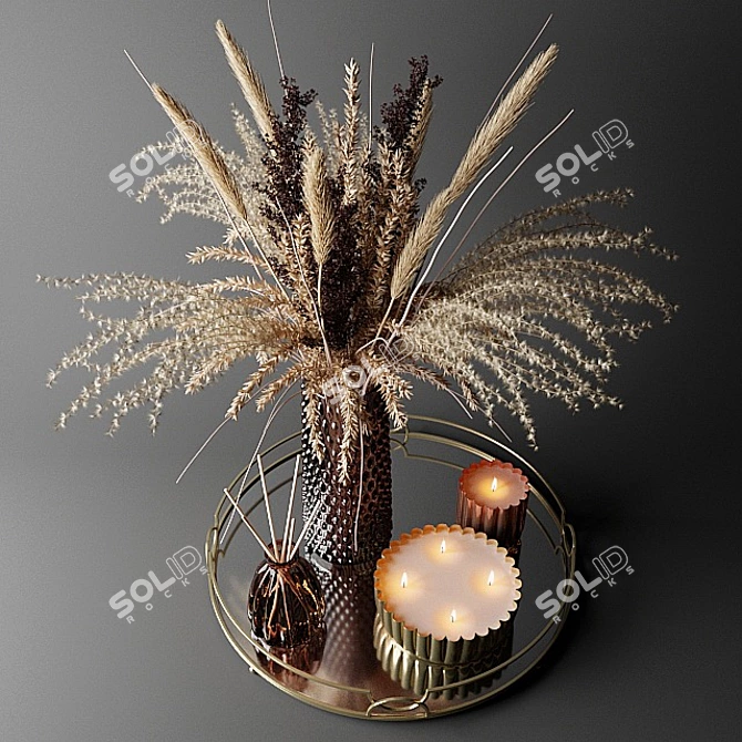 Ethereal Dried Bouquet 3D model image 2