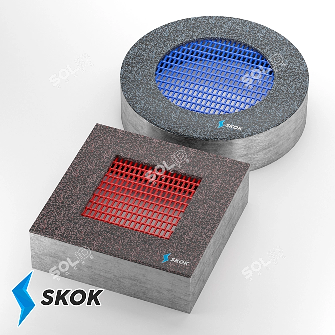 Skok Square Trampolines: Built-in Fun for Everyone! 3D model image 2