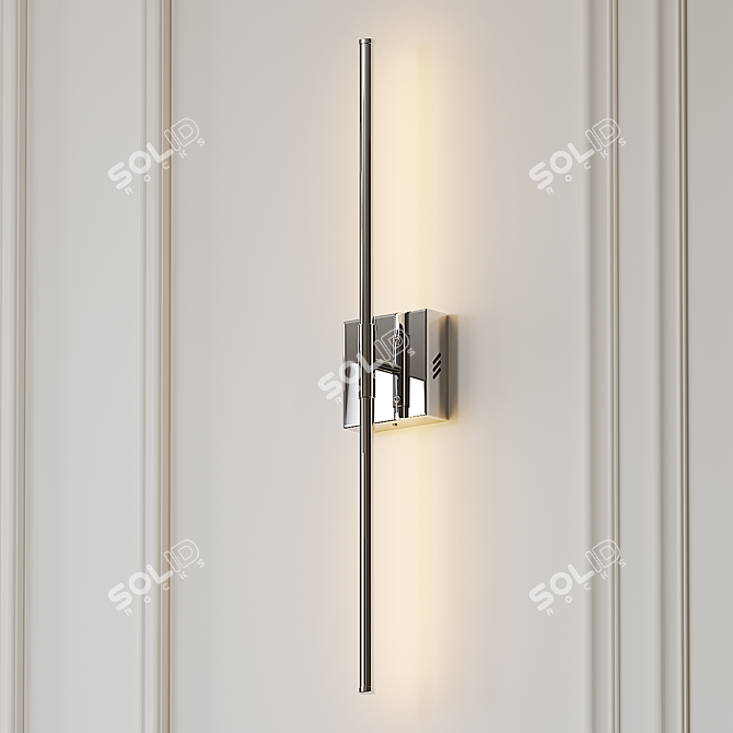 Elegant Gold-Silver Dimmable Sconce 3D model image 2