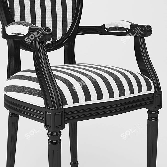 French Style Dining Chair 3D model image 2