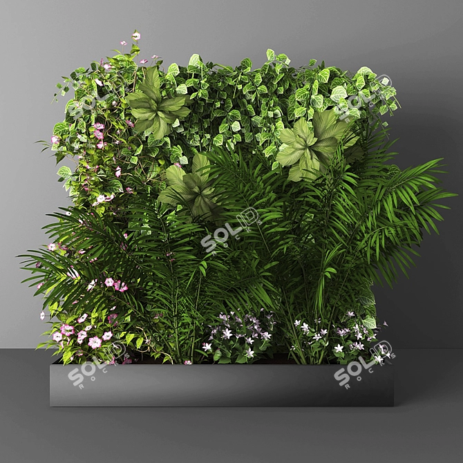Modern Green Wall Planter: Introducing Фитостена 3D model image 1