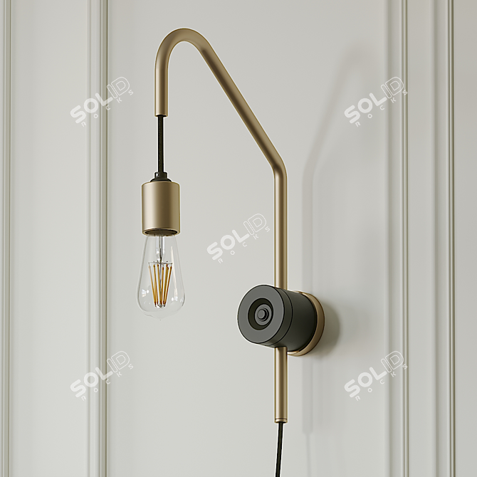 Modern Kunkle Wall Sconce: Stylish Illumination 3D model image 1