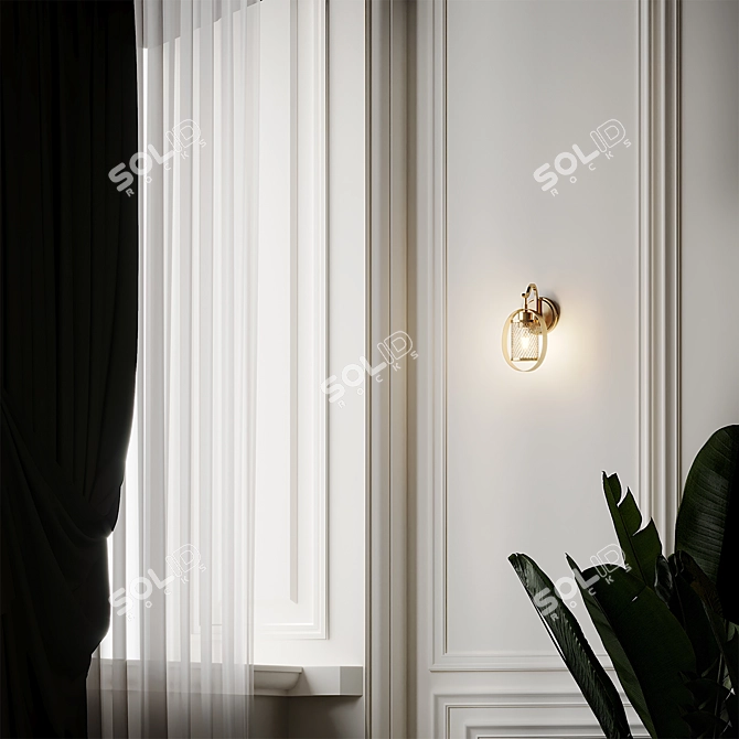 Modern Kunkle Wall Sconce: Stylish Illumination 3D model image 3