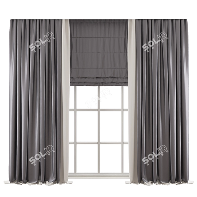 Sophisticated Drapery 522
Elegant Curtain 522
Luxury Window Decor 522
Premium Quality Drapes 3D model image 1