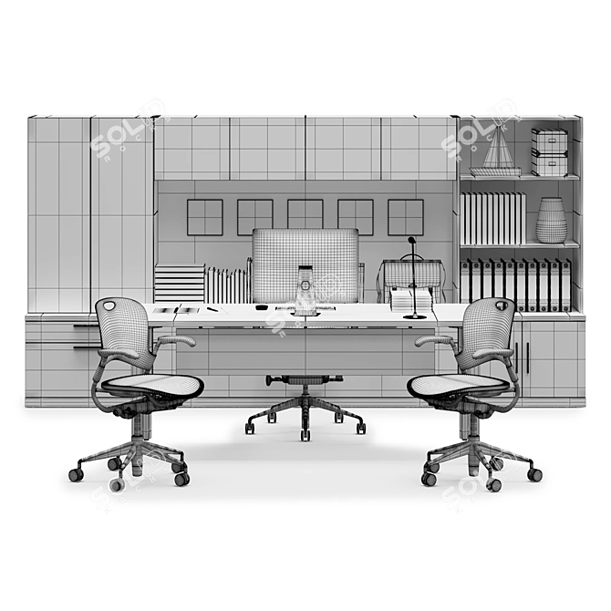 Herman Miller Canvas Office Workstation 3D model image 3