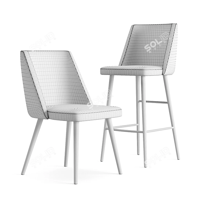 Modern Outdoor Cabana Chair 3D model image 3