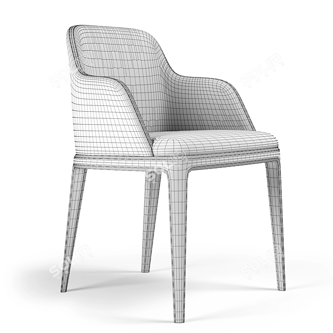 Poliform Grace 2 Chair - Elegant and Versatile 3D model image 3