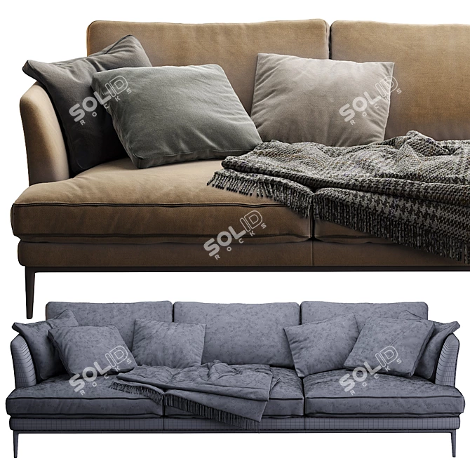 Modern Alivar Portofino Sofa 3D model image 3