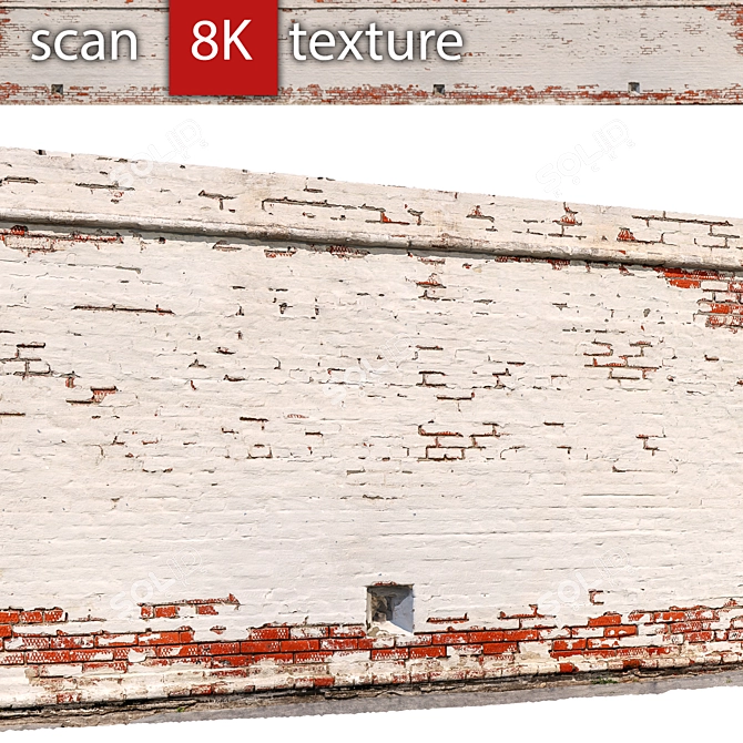 Detailed Brick Wall Model 3D model image 1