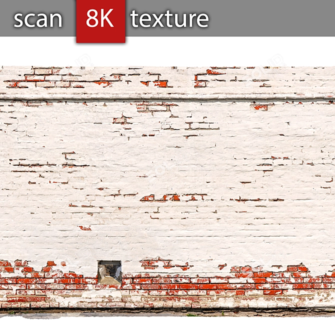 Detailed Brick Wall Model 3D model image 2