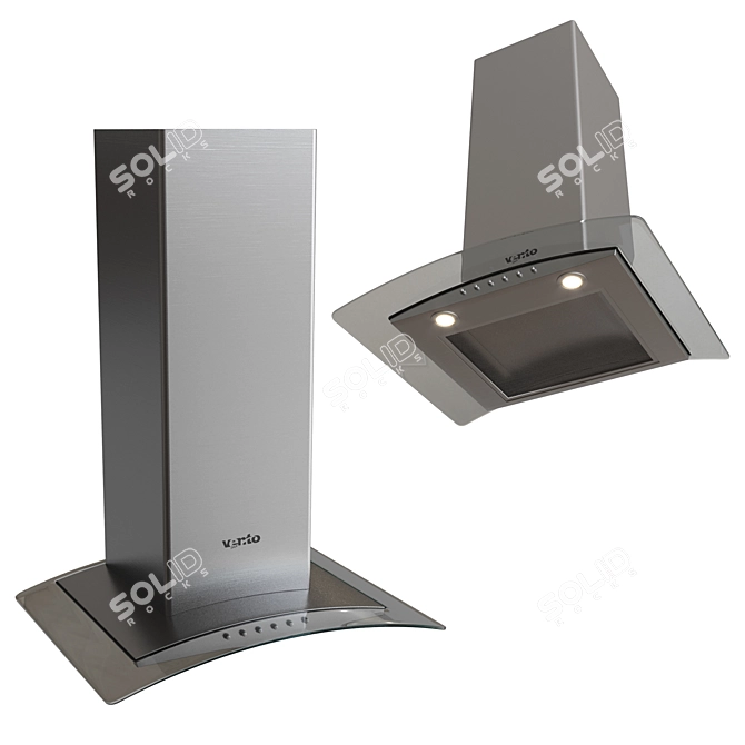 Sleek Ventolux Ferrara 60 Inox Hood 3D model image 1