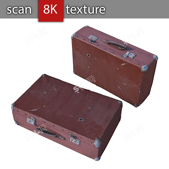 Vintage Soviet Suitcase 3D model image 1